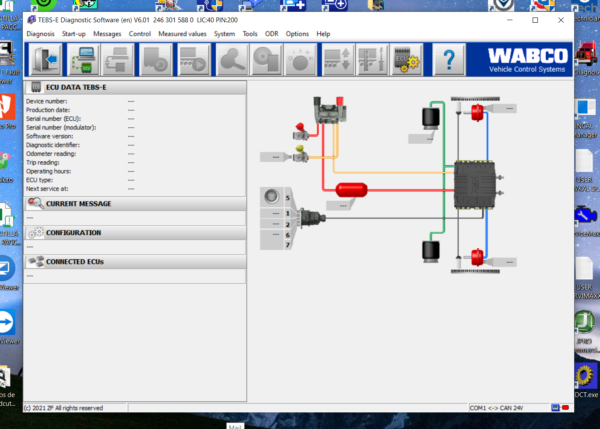 Wabco Diagnostic Software 2021 (Tebs-E 6.01) + PINS