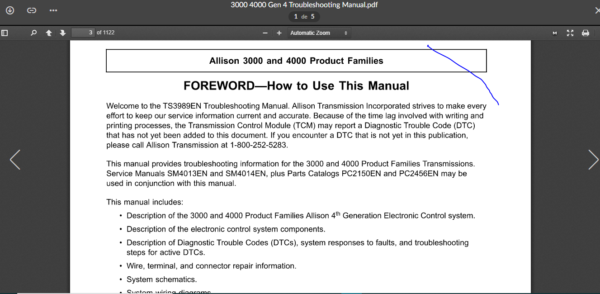 SERVICE MANUAL 3000 AND 4000 SERIES GEN  4 GENERATION - ALLISON - Image 3