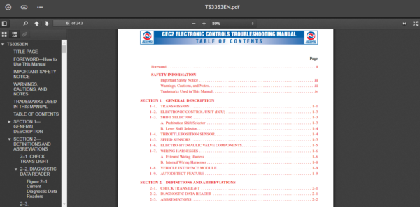 SERVICE MANUAL 5000, 6000, 8000, and 9000 Series ALLISON - Image 5