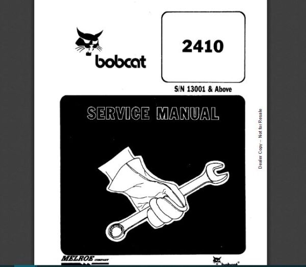 SERVICE MANUAL  BOBCAT  2410 sms