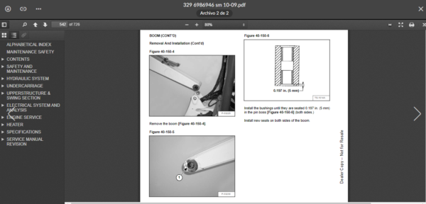 SERVICE MANUAL BOBCAT 329 sms - Image 2