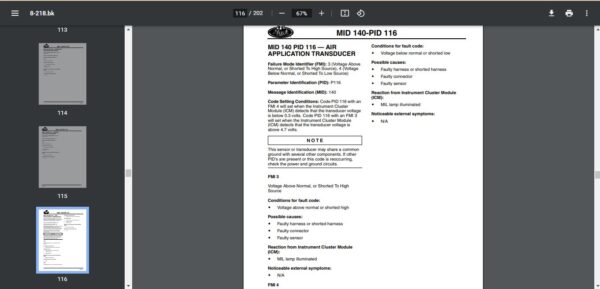 SERVICE MANUAL MACK V-MAC IV (2004 Emissions) - Image 2