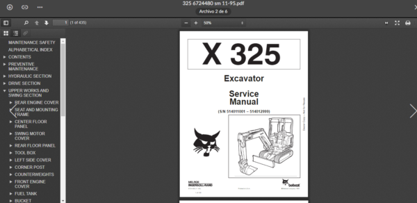 SERVICE MANUAL BOBCAT 325-328 sms - Image 2