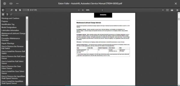 SERVICE MANUAL  Eaton Fuller - Autoshift, Autoselect Service Manual (TRSM-0050) - Image 2