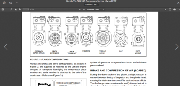 SERVICE MANUAL Bendix TU-FLO 550 Compressor - Image 2