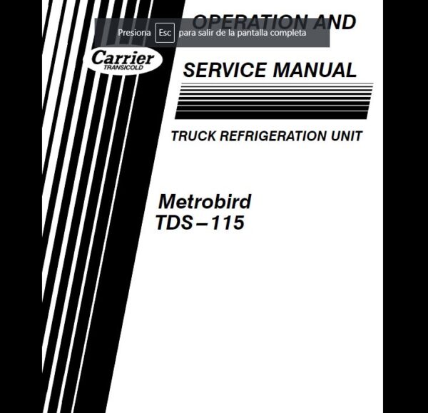 SERVICE MANUAL  Carrie Metrobird TDS 115