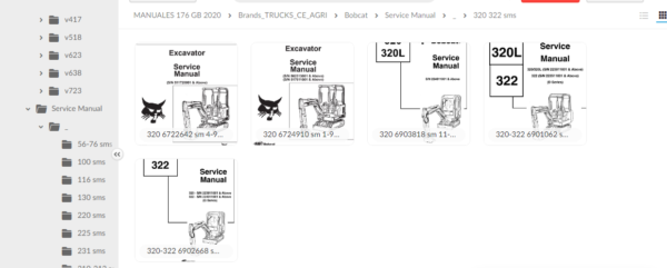 SERVICE MANUAL BOBCAT 320-322