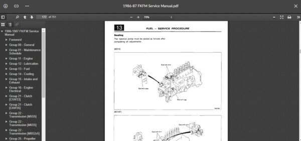 SERVICE MANUAL Fuso FK & FM Series 1986-1987 - Image 2