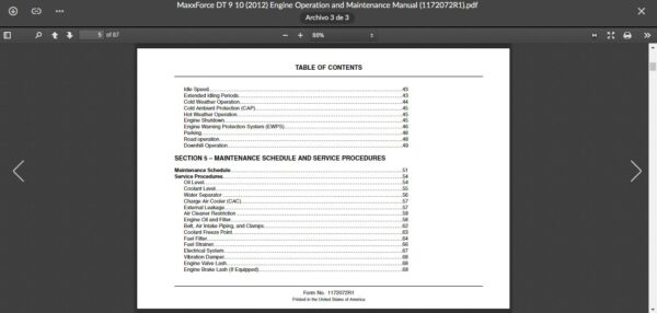 SERVICE MANUAL International Engines MaxxForce DT 9 10 (2010-2013) - Image 2