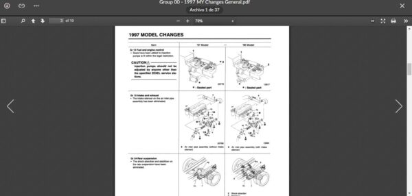 SERVICE MANUAL  Fuso FH Series 1996-2001 - Image 2