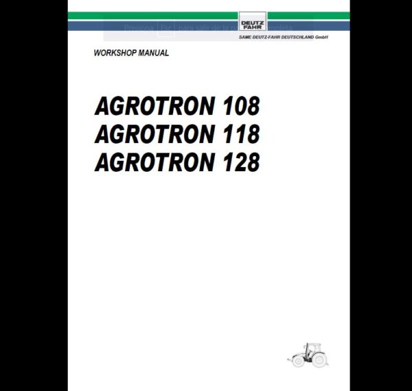 MANUAL SERVICE DEUTZ AGROTRON 108-118-128