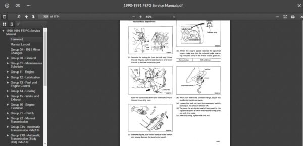 SERVICE MANUALDAF FUSO CANTER FE & FG Series 1990-1991 - Image 2