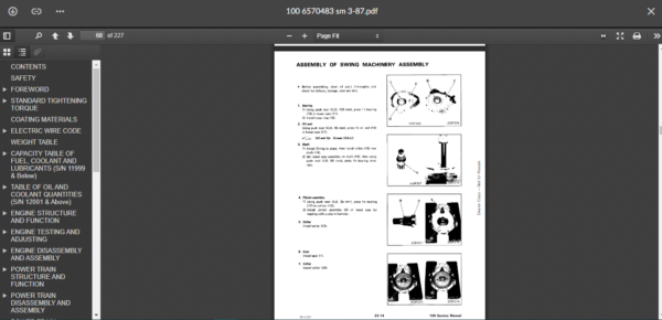 SERVICE MANUAL BOBCAT 100 sms - Image 2