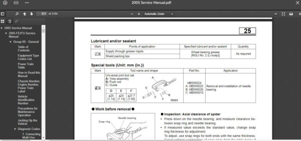 SERVICE MANUAL  Fuso FK & FM Series 2005-2007 - Image 3