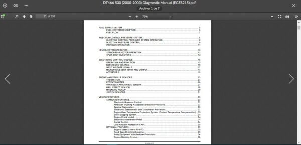 SERVICE MANUAL International Engines DT466 & DT530 (2001-2003) C - Image 2