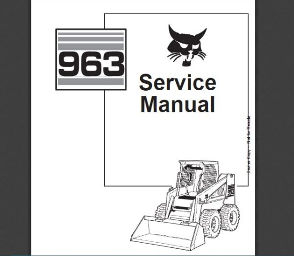 SERVICE MANUAL BOBCAT  963 sms