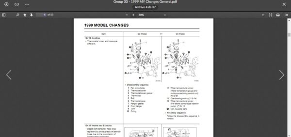 SERVICE MANUAL  Fuso FK & FM Series 1996-2001 - Image 3