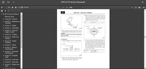 SERVICE MANUAL  Fuso FH Series 1992-1995 - Image 3