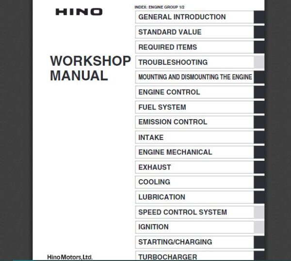 SERVICE MANUAL HINO FD.FE.FF.SG 2018