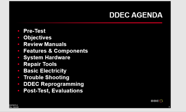 SERVICE MANUAL DETROIT DIESEL DDEC III - IV Master 2000 Training - Image 3