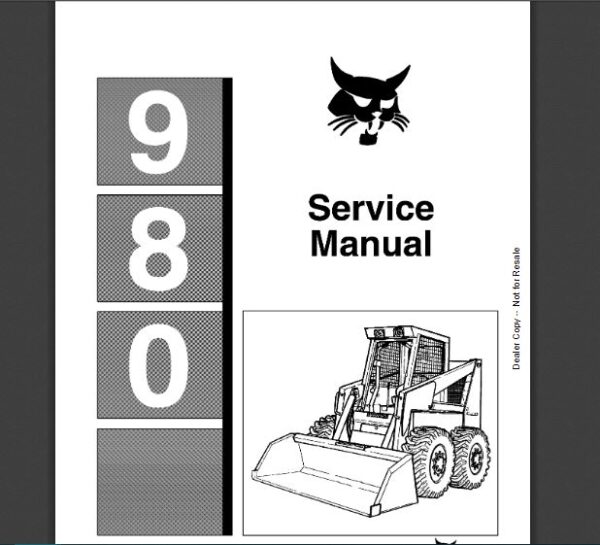 SERVICE MANUAL  BOBCAT  980 sms