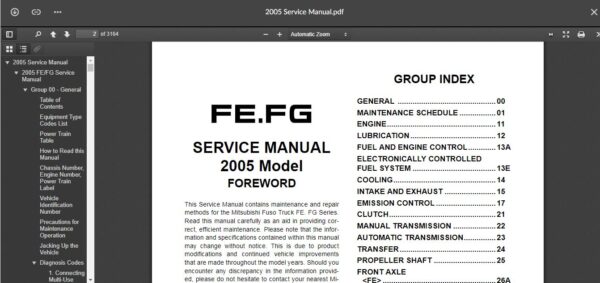 SERVICE MANUAL Fuso FE & FG Series 2005-2007 - Image 3