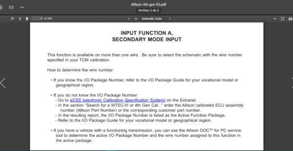 SERVICE MANUAL Input and Output Configurations Allison Transmission - Image 3