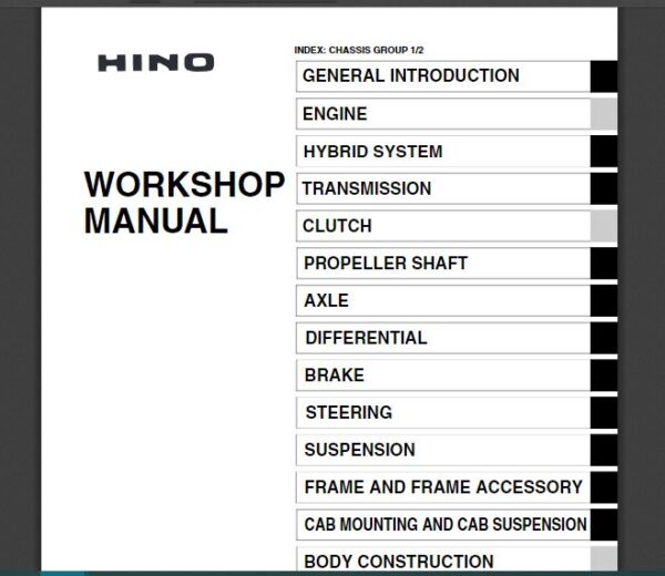 SERVICE MANUAL HINO FD.FE.FF.SG 2017