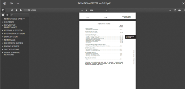 SERVICE MANUAL BOBCAT 742b-743b sms - Image 4