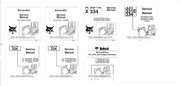 SERVICE MANUAL BOBCAT 331 334 sms