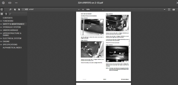 SERVICE MANUAL BOBCAT 324 sms - Image 2