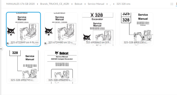 SERVICE MANUAL BOBCAT 325-328 sms