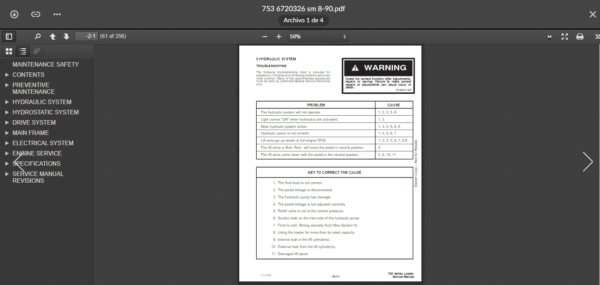 SERVICE MANUAL BOBCAT 753 sms - Image 2