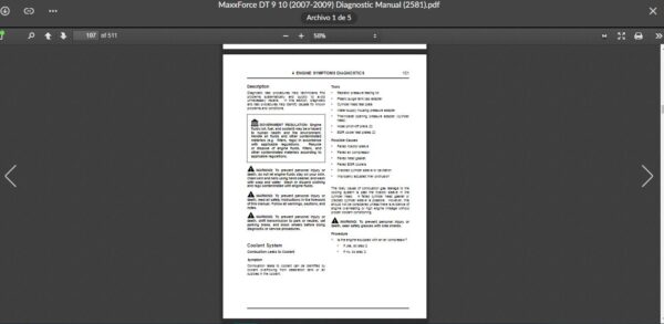 SERVICE MANUAL International Engines MaxxForce DT 9 10 (2007-2009) - Image 3