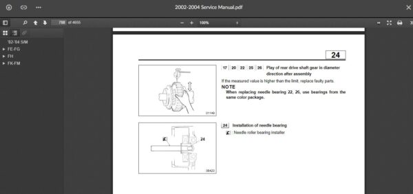 SERVICE MANUAL  Fuso FK & FM Series 2002-2004 - Image 4