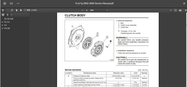 SERVICE MANUALFuso FE & FG Series 2002-2004 - Image 3