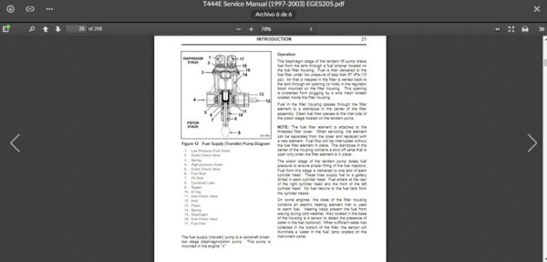 SERVICE MANUAL International Engines T444E - Image 4