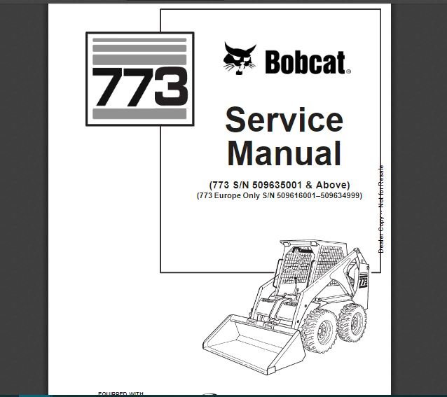 SERVICE MANUAL BOBCAT 773 Sms - EcuForce Truck