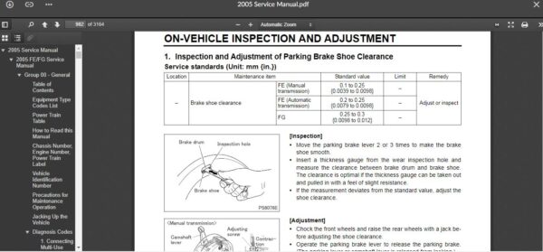 SERVICE MANUAL Fuso FE & FG Series 2005-2007 - Image 4