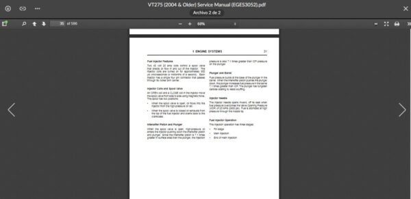 SERVICE MANUAL International Engines VT275 (2004 & Older) - Image 4