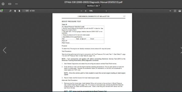 SERVICE MANUAL International Engines DT466 & DT530 (2001-2003) C - Image 5