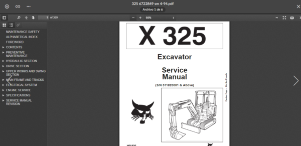 SERVICE MANUAL BOBCAT 325-328 sms - Image 6