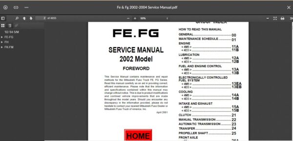 SERVICE MANUALFuso FE & FG Series 2002-2004 - Image 5