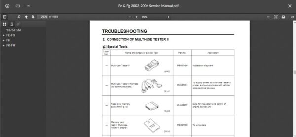 SERVICE MANUALFuso FE & FG Series 2002-2004 - Image 6