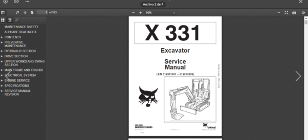 SERVICE MANUAL BOBCAT 331 334 sms - Image 6