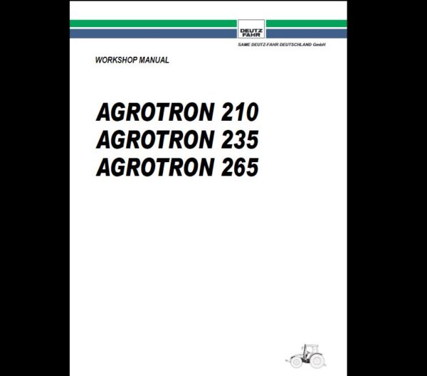 MANUAL SERVICE DEUTZ AGROTRON 210-235-265