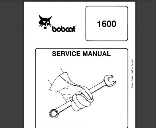 SERVICE MANUAL BOBCAT 1600 sms