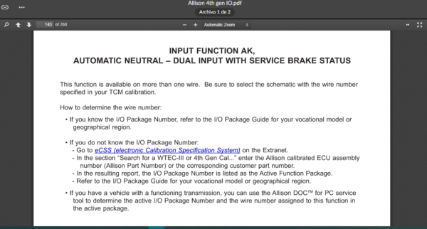 SERVICE MANUAL Input and Output Configurations Allison Transmission - Image 6