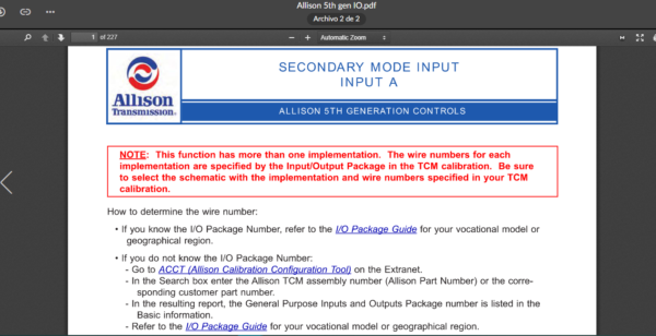 SERVICE MANUAL Input and Output Configurations Allison Transmission - Image 7