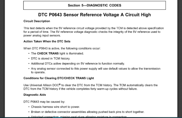 SERVICE MANUAL TROUBLESHOOTING TC10 5TH GENERATION ALLISON - Image 5